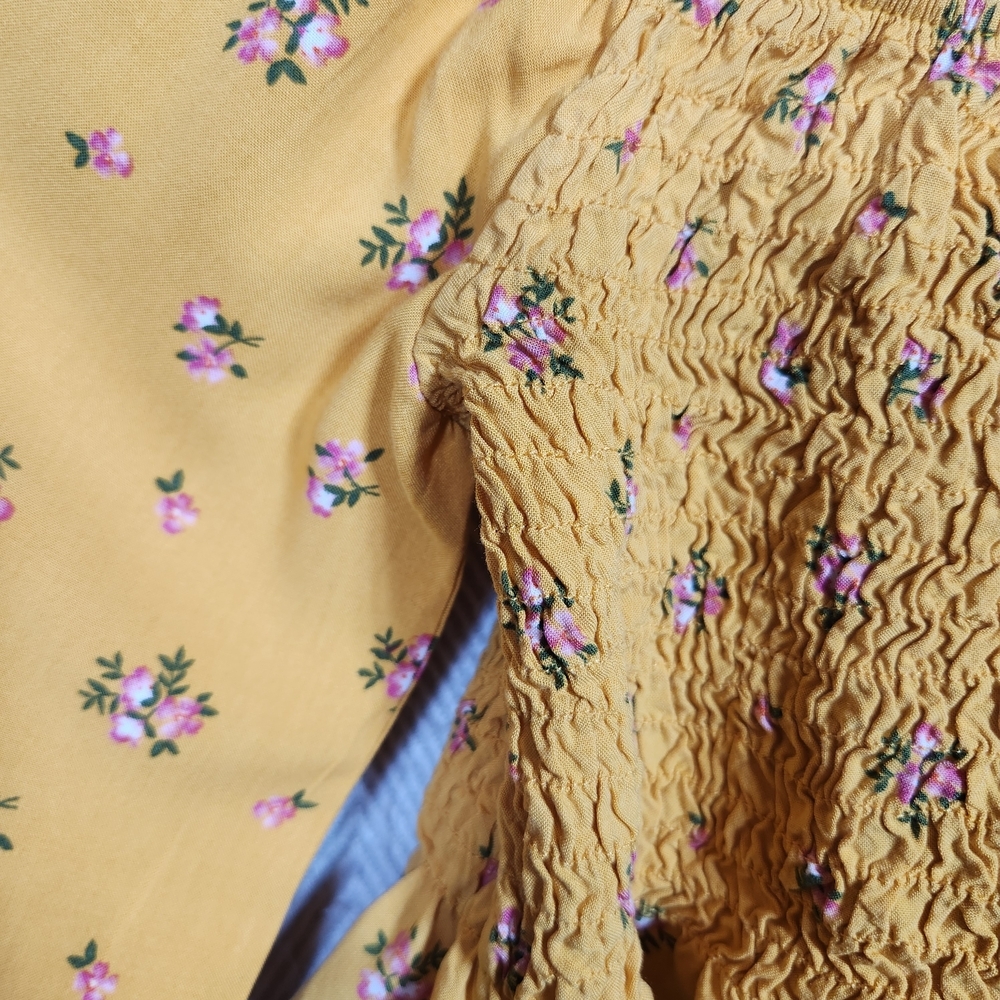 Btween Girls 8 Floral Yellow With Pink Two-Piece Set Top And Skirt - Picture 9 of 11